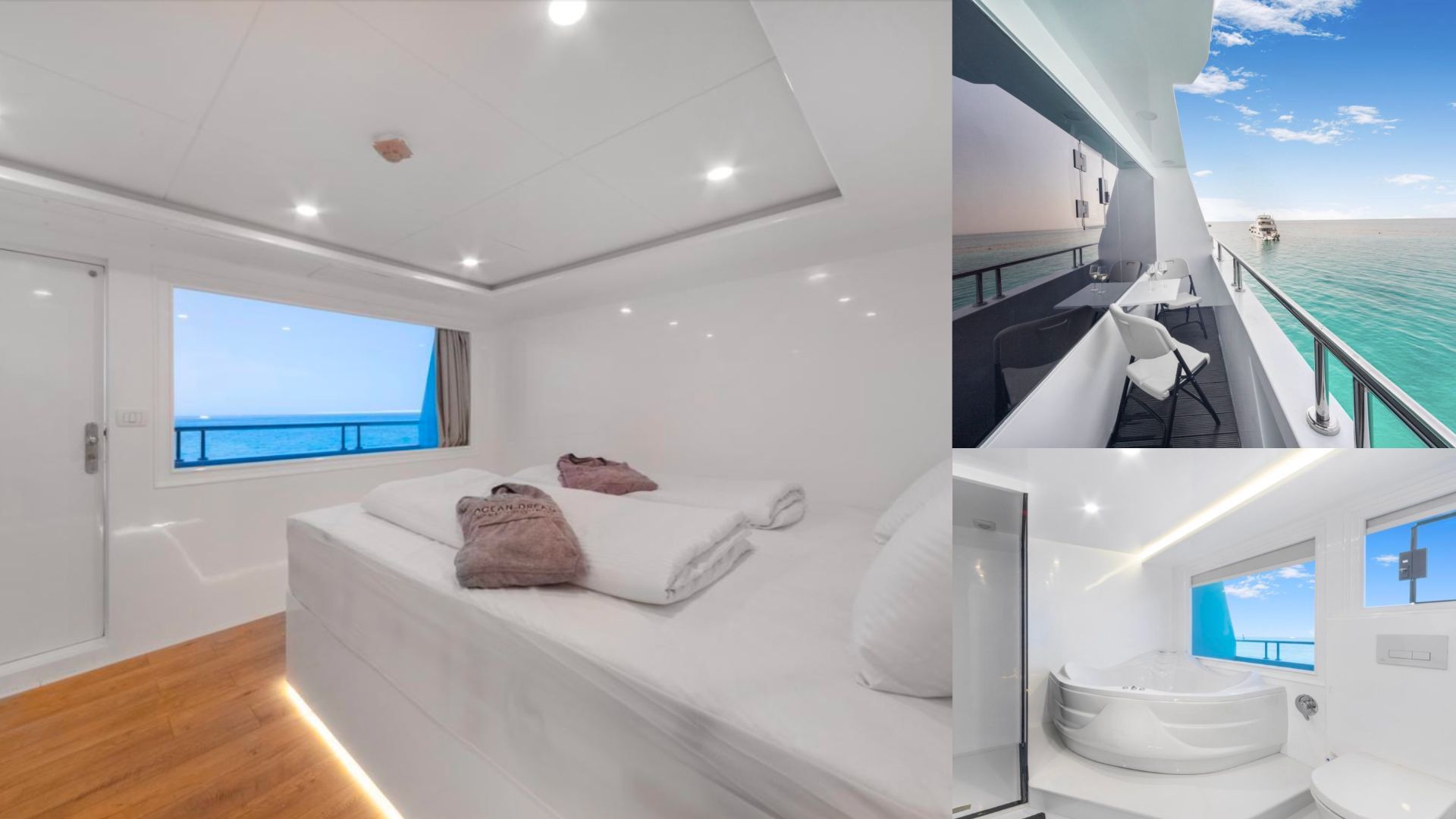 SUÍTE C HIDROMASSAGEM & VARANDA a bordo do Yacht