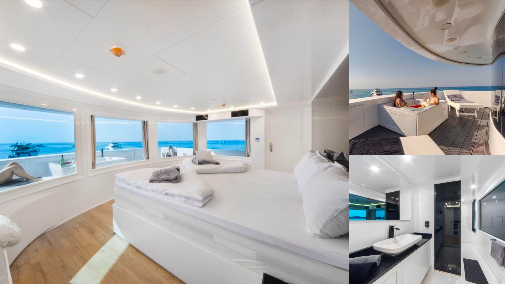 SUÍTE D - PENTHOUSE HIDROMASSAGEM NA VARANDA a bordo do Yacht